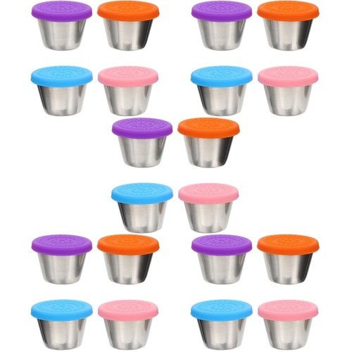 5 Pack Salad Dressing Container Set Multi-function Sauce Cups Silicone - Picture 3 of 12