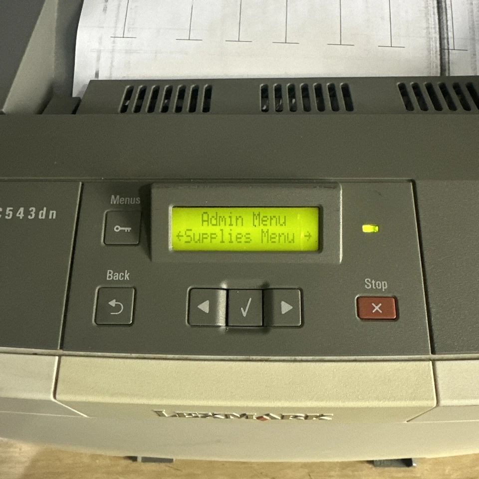Lexmark C543DN A4 Colour Laser Duplex Printer Spare Or Repair - Image 3 of 4