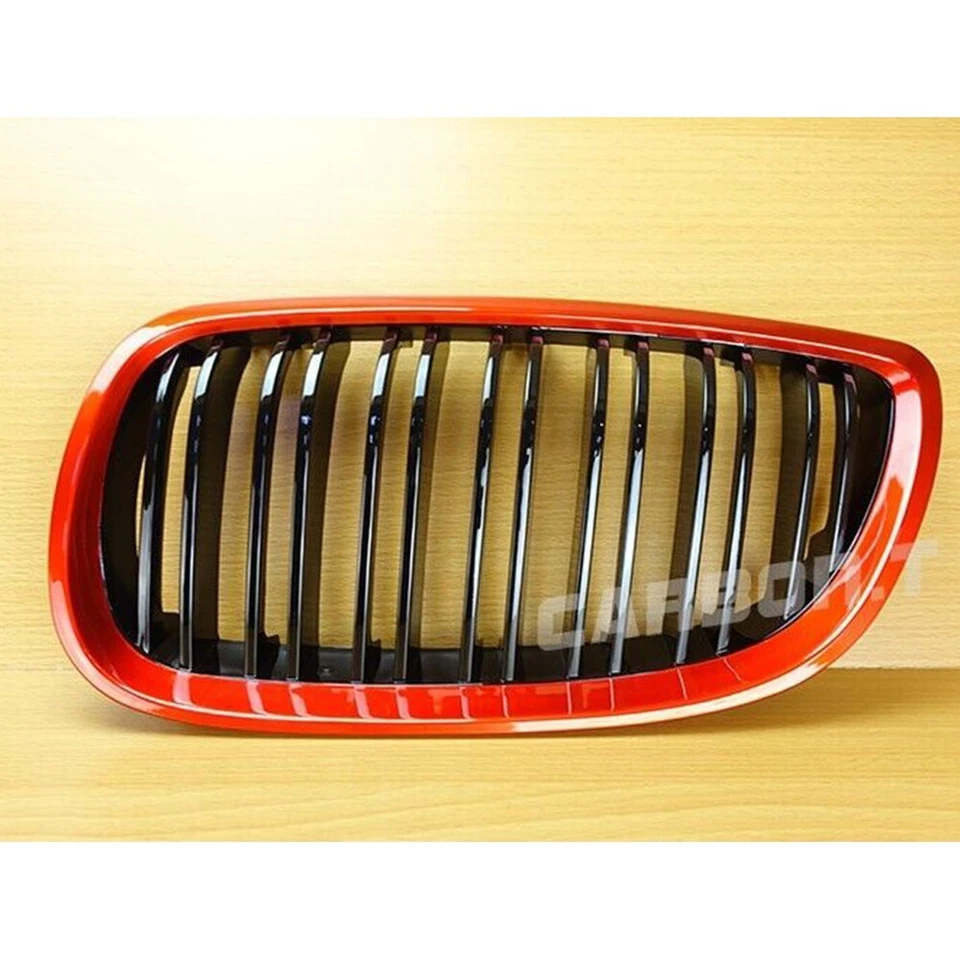 M Front Grille For BMW E92 E93 335i M3 Coupe Convertible Black + RED Metal - Изображение 4 из 4