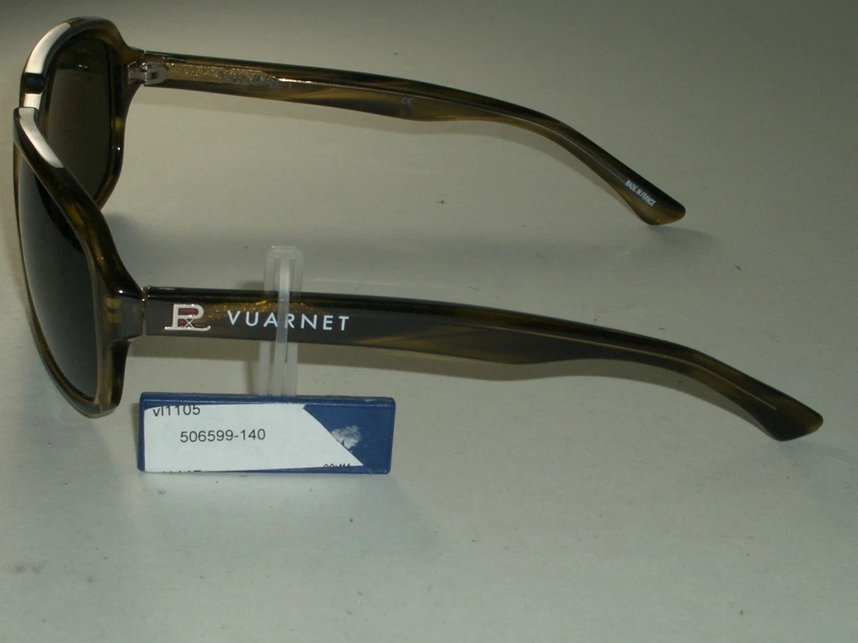 GAFAS DE SOL VUARNET POUILLOUX VL1105 POOM FRANCIA BRILLANTE VERDE TORTUGA CRISTAL Foto 4 de 4