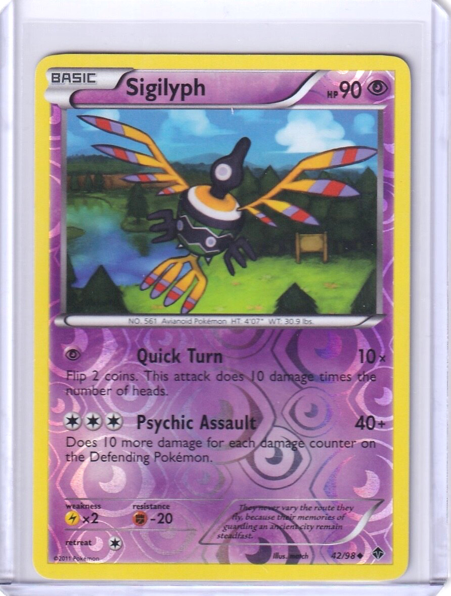 Sigilyph Reverse Holo #42 Pokemon Emerging Powers 2011 TCG