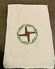 ST PATRICKS ST BRIGID IRELAND DESIGN FLOUR SACK IRISH KITCHEN TOWEL EMBROIDERY
