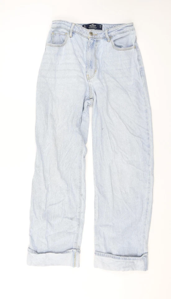 Hollister Womens Blue Cotton Blend Boyfriend Jeans Size 26 L26