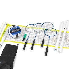 EastPoint 2 in 1 Volleyball Badminton Set Adjustable Net Rackets Pump Kit