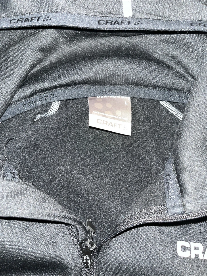 Chaqueta de Ciclismo Artesanal Para Hombre Talla L Negra Sudadera con Capucha Cremallera Completa Manga Larga Exterior Foto 3 de 4