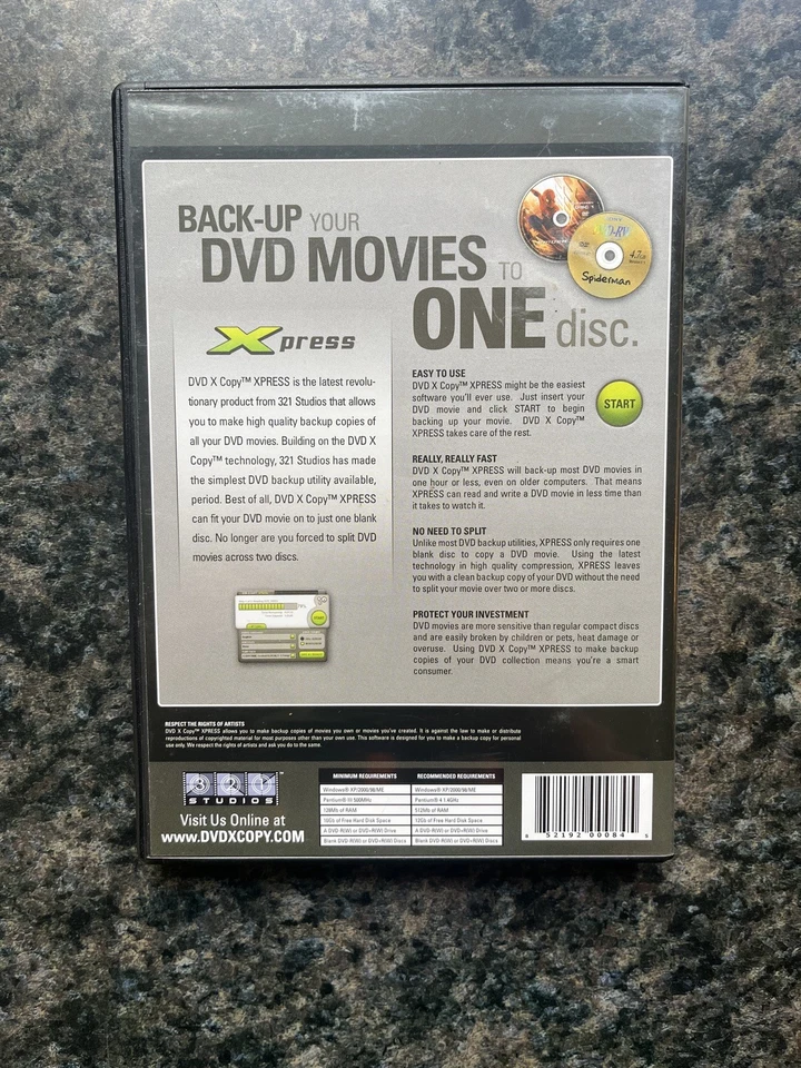 DVD Copy Xpress, Windows PC Backup Software Program, 321 Studios, FREE Ship - Image 2 of 3