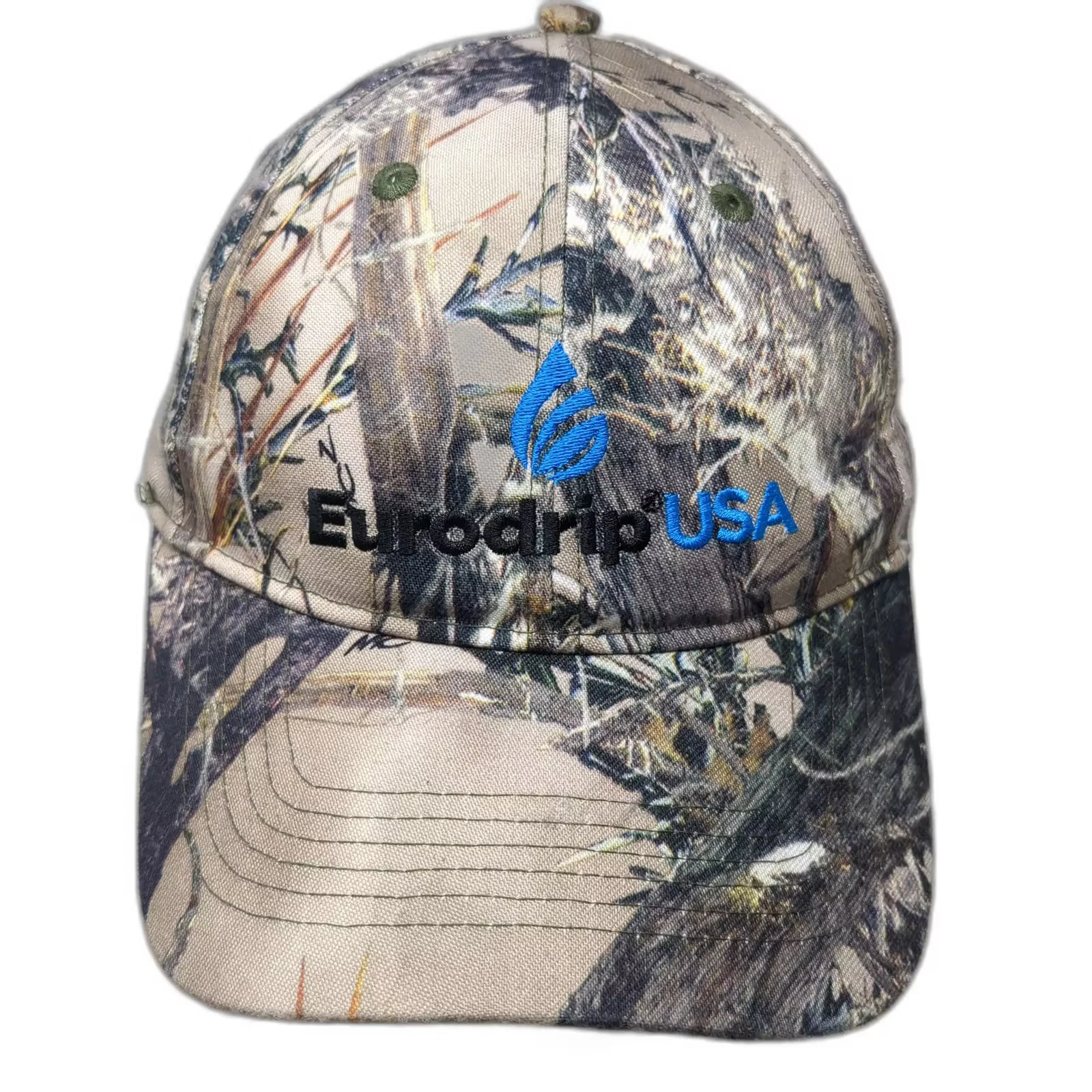 Pacific Headwear Baseball Cap Hat Beige Blue OS Strapback True Timber Eurodrip