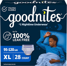 GoodNites Boys Extra Large Nighttime Underwear, 28 Count, 2 Packs of 14