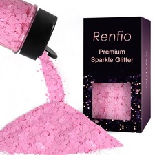 1.76oz Matte Pink Chunky Glitter Mixed Hexagon Sequins for Resin Crafts  Nails