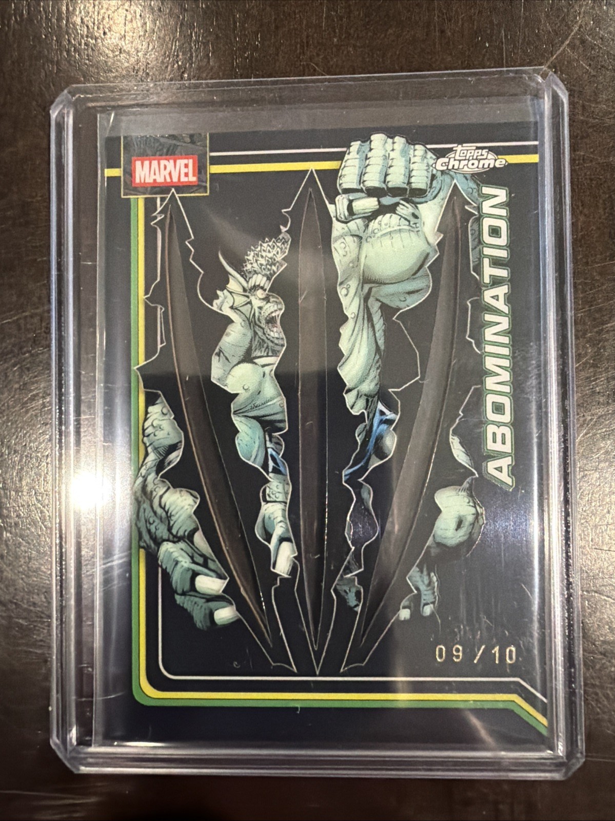 2026 Topps Marvel Chrome Abomination Clawed /10 Black Die Cut