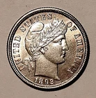 🧿1892 BARBER QUARTER.....GEM.....AU /BU.......WOW!🧿