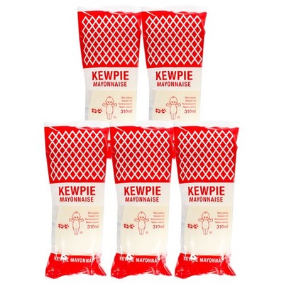 Kewpie Mayonnaise 5x310ml Japanische Mayonnaise für Sushi Okonomiyaki Mayo