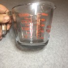 Vintage Anchor Hocking Red Letter Liquid Measuring Cup Glass 2 Cups — photo 2