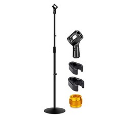 Microphone Stand, Mic Stand Floor Detachable Boom Mic Arm Stands with Weighte...