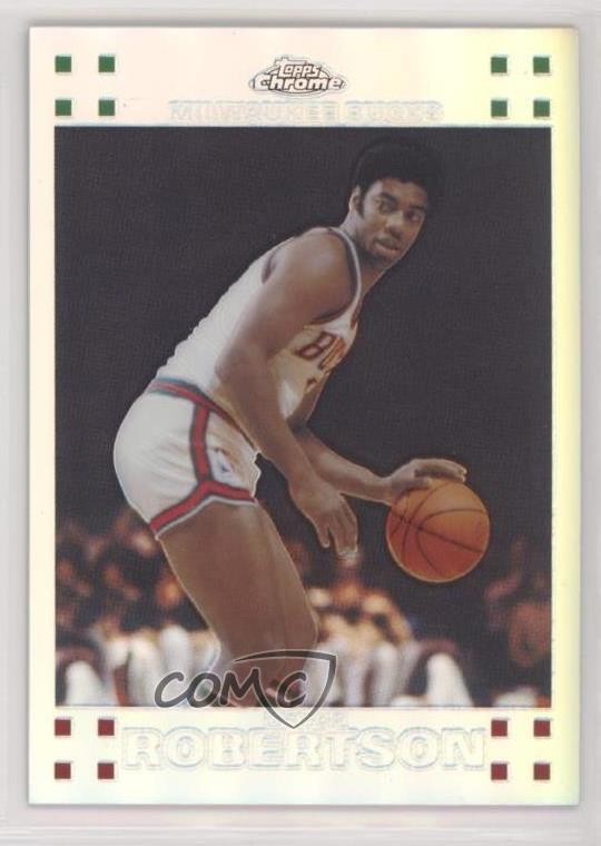 2007-08 Topps Chrome Refractor /999 Oscar Robertson #79 HOF 00ap