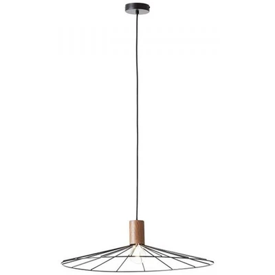 Brilliant Pendelleuchte Deckenlampe Manama Holz Schwarz matt Ø62cm max. 60W E27 - Bild 1 von 4