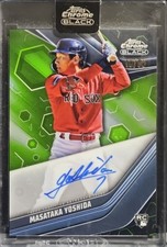 MLB Masataka Yoshida 23 Topps Chrome Black Green Refractor 99 Limited Autograph