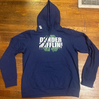 Dunder Mifflin Hoodie Navy Blue Cotton Fleece unisex M