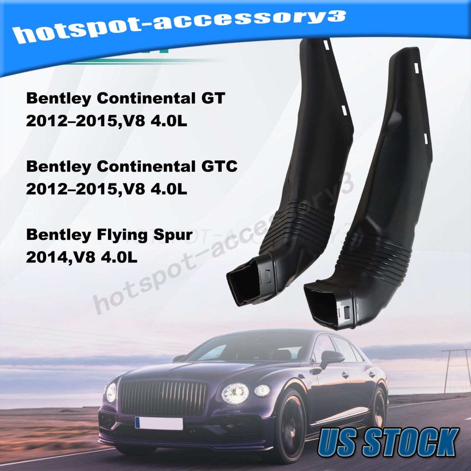 Bentley Continental GT 2012-2019 Intake hose P/N 3W0129531