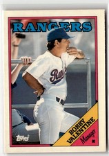 1988 Topps Tiffany Bobby Valentine #594 Texas Rangers