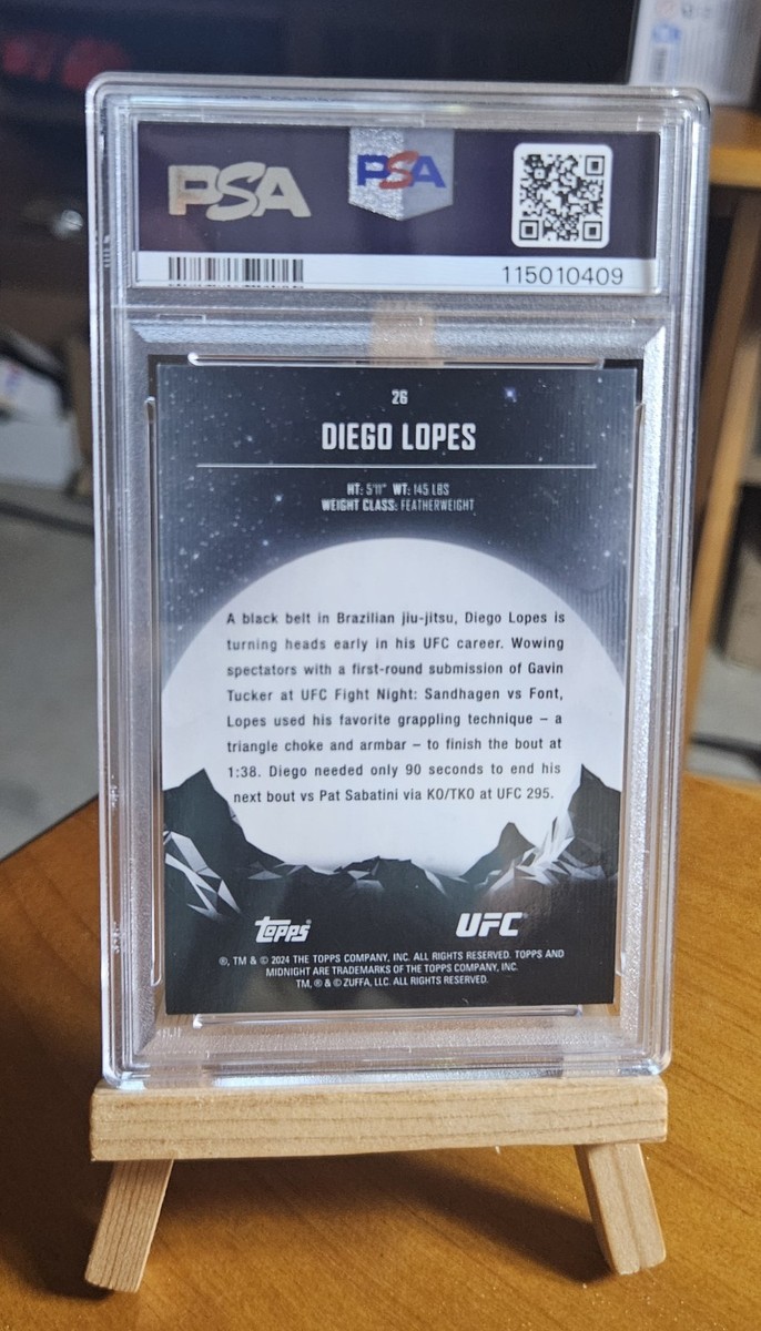 2024 Topps Midnight UFC - Diego Lopes #26 Dusk /75 (RC) for sale