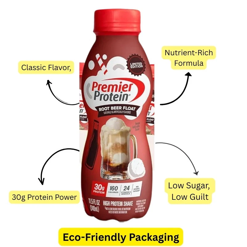 (Pack de 12) Batido Premier Protein Immune Nutrients, Flotador de Cerveza de Raíz, 11.5 FlOz Foto 2 de 4