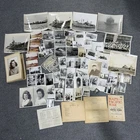 World War 2 WWII Ephemera Photo Lot Black and White People Ships Girls Military