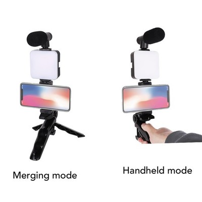 Smartphone-Video-Vlog-Kit Mit LED-Fülllicht Stativ Mikrofon Controller K3Cq