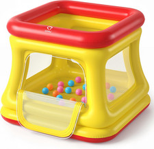 3-In-1 Inflatable Bounce House for Toddlers 1-3, Ball Pit  Trampoline, Inflatab