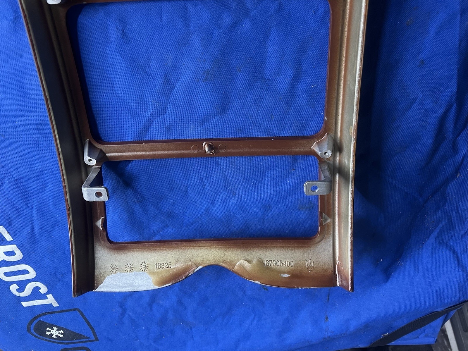 2003-2008 maserati quattroporte center dash radio climate wood trim bezel OEM