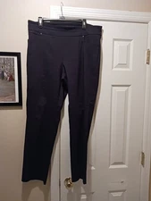 Counterparts Women Stretch Pull On Straight Leg Elastic Waist Pockets Black 16