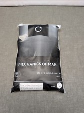 3 PK Mechanics Of Man - Men's Bamboo No Fly Boxer Briefs Underwear - Black