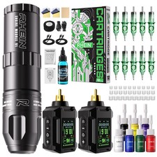 Wireless Tattoo Gun Kit with 2x 1800mAh Batte...