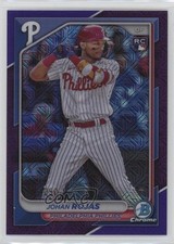 2024 Bowman Mega Box Chrome Purple Mojo Refractor /250 Johan Rojas #86 0wc9