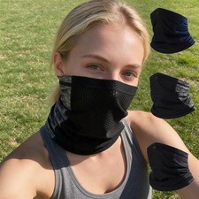 Outdoor Cooling Neck Gaiter with Mesh , Breathable Bandana for Cycling Fishing