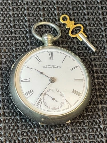 1891 Waltham Pocket Watch Broadway Model 1883 18s 7j Key Wind Fahys Case Runs