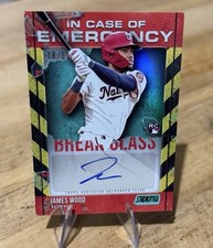 James Wood /50 IN CASE OF EMERGENCY TURQUOISE AUTO 2025 Topps Stadium Club