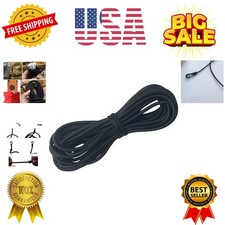 1/4" x 25' Elastic Bungee Cord Kayak Stretch String Rope Black Shock Cords