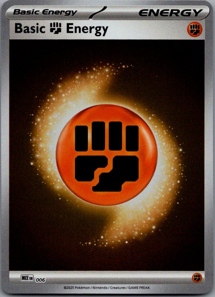 Basic Fighting Energy 6 Holo MEE: Mega Evolution Energies NM