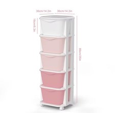 5/6 Tier Plastic Drawer Storage Organizer Rolling Cart, with Wheels Casters UK