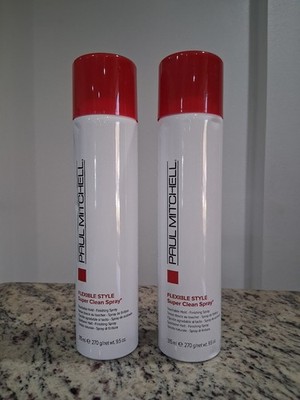 (2) Pack - New Paul Mitchell Flexible Style Super Clean Spray - 9.5oz (dented)