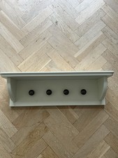 Mamas & Papas Orchard solid cream wood Shelf / Hooks / Coat Hooks 