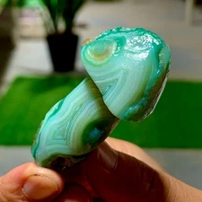 42G Natural gobi agate hand-carved mushroom crystal mineral healing Madagascar