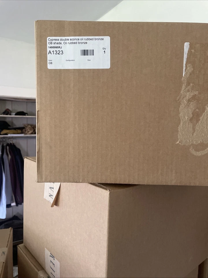 Rejuvenation Cypress Double Sconce Short Oil Rub Bronze - Image 3 of 3