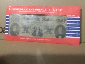 American Confederate Currency Notes "Set A"