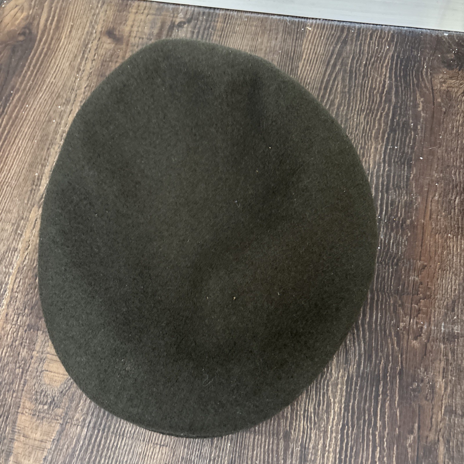 Vintage Kangol Wool Beret Hat Olive Green L  Cabbie image 7