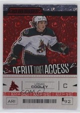 2023 Upper Deck Credentials Debut Ticket Access Red /349 Logan Cooley #199 9be