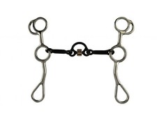 Showman Stainless Steel JR Cow Horse Bit w/5" Sweet Iron Mouth  Correction Port