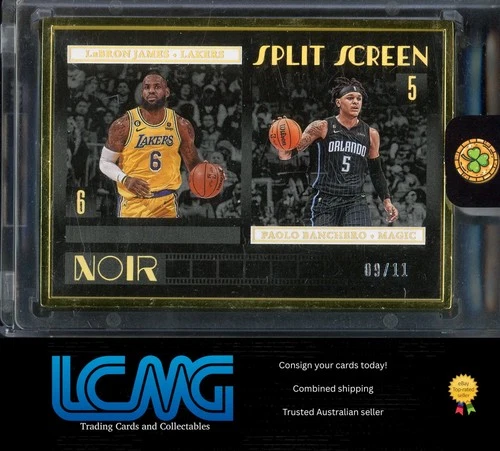 2022-23 Panini Noir LeBron James Paolo Banchero GOLD FRAME Split Screen /11 A3C