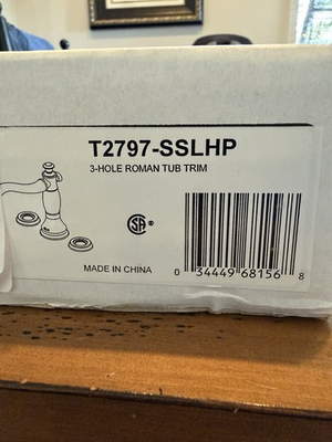 #ad Delta T2797 SSLHP Cassidy Roman Tub Filler Trim Brilliance Stainless Steel $109.95